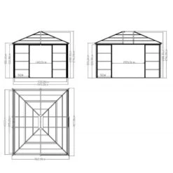 Jardin D’hiver Castel 362x427cm En Aluminium Et Polycarbonate Avec Stores – SOJAG -Jardin Extérieur Boutique jardin dhiver castel 362x427cm en aluminium et polycarbonate avec stores sojag 2