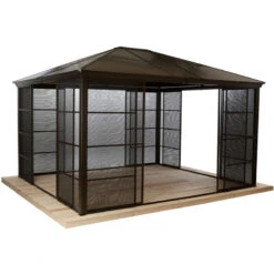 Jardin D’hiver Castel 362x427cm En Aluminium Et Polycarbonate Avec Stores – SOJAG -Jardin Extérieur Boutique jardin dhiver castel 362x427cm en aluminium et polycarbonate avec stores sojag 4