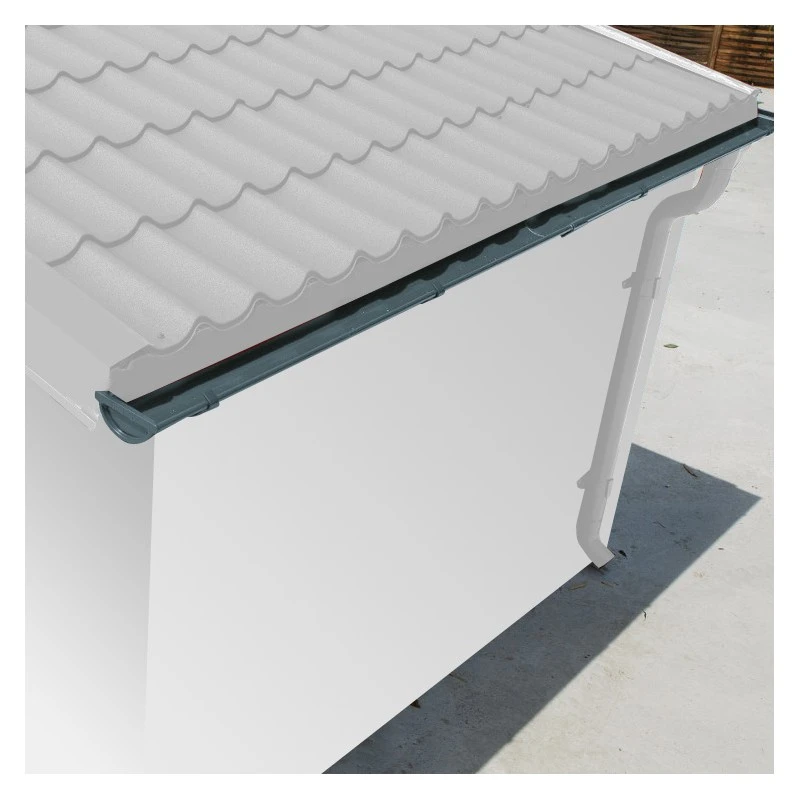 Kit Gouttières Anthracite - Pack Prêt à La Pose Pour Abri Grosfillex 4,9m² 2 Kit Gouttières Anthracite - Pack Prêt à La Pose Pour Abri Grosfillex 4,9m² – Image 2