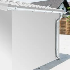 Kit Gouttières Blanc - Pack Prêt à La Pose Pour Abri Grosfillex 11,2m²
