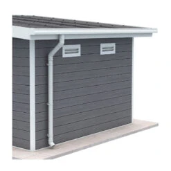 Kit Gouttières Blanc - Pack Prêt à La Pose Pour Abri PREMIUM Woodlife Garden Monopente De Largeur 3m