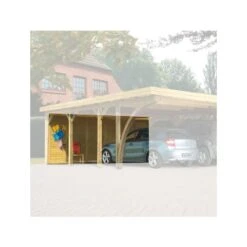 Paroi De Fond 540x200cm Pour Carport Double Karibu