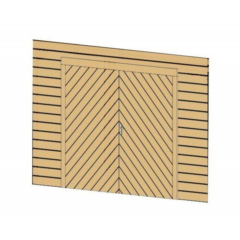 Paroi Frontale Avec Double Porte De Garage 480x245cm Pour Carport Modulable 6x5m - SOLID 1 Paroi Frontale Avec Double Porte De Garage 480x245cm Pour Carport Modulable 6x5m - SOLID