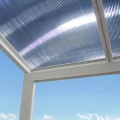 Pergola Adossée 300x300cm En Aluminium Blanc Et Polycarbonate 4mm CIELO - DCB Garden 8 Pergola Adossée 300x300cm En Aluminium Blanc Et Polycarbonate 4mm CIELO - DCB Garden -Jardin Extérieur Boutique pergola adossee 300x300cm en aluminium blanc et polycarbonate 4mm cielo dcb garden 2