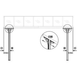 Pergola Adossée Ajustable - Toit De Terrasse En Alu 3,05x4,36m X-METAL -Jardin Extérieur Boutique pergola adossee ajustable toit de terrasse en alu 305x436m x metal 4