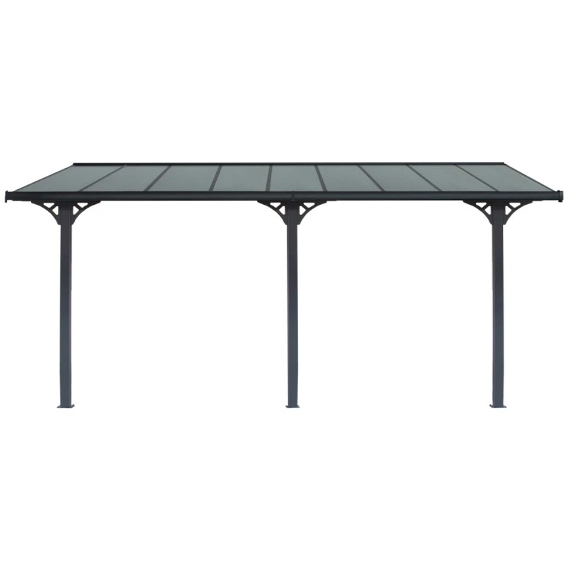 Pergola Adossée Ajustable - Toit De Terrasse En Alu 3,05x5,57m X-METAL 2 Pergola Adossée Ajustable - Toit De Terrasse En Alu 3,05x5,57m X-METAL – Image 2