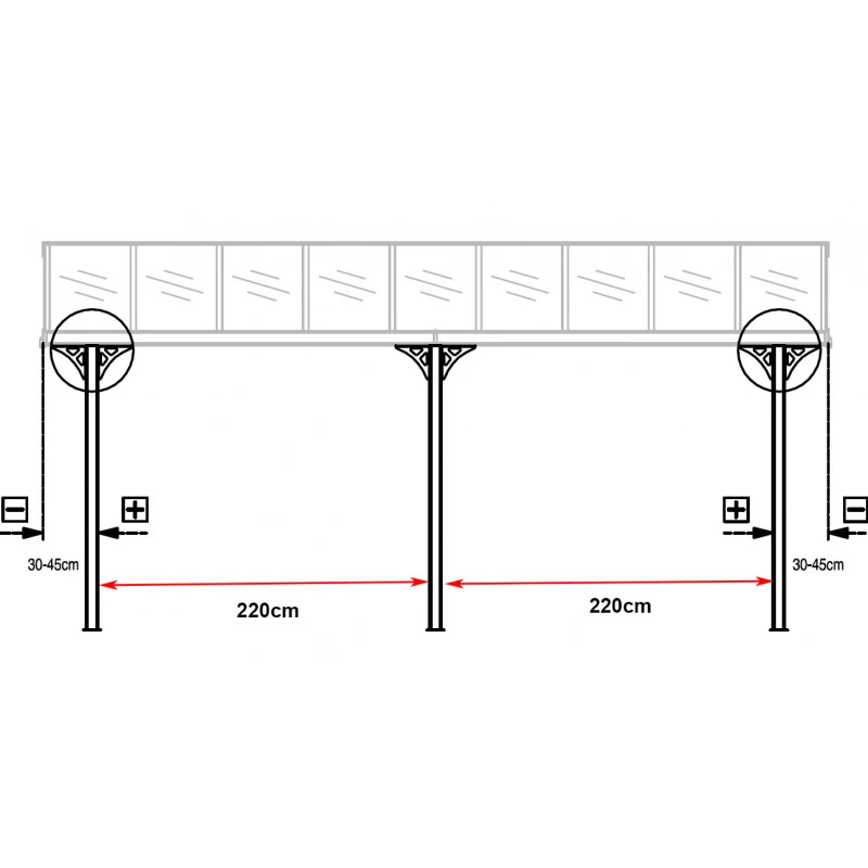 Pergola Adossée Ajustable - Toit De Terrasse En Alu 3,05x5,57m X-METAL 5 Pergola Adossée Ajustable - Toit De Terrasse En Alu 3,05x5,57m X-METAL – Image 5