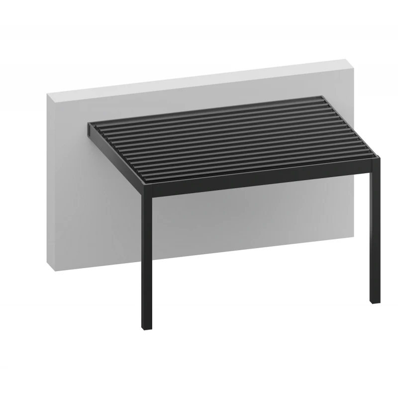 Pergola Adossée Bioclimatique En Aluminium Gris Anthracite 300x300cm Avec Lames Grises APOLO - GardenGate 1 Pergola Adossée Bioclimatique En Aluminium Gris Anthracite 300x300cm Avec Lames Grises APOLO - GardenGate