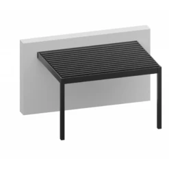 Pergola Adossée Bioclimatique En Aluminium Gris Anthracite 400x400cm Avec Lames Blanches APOLO - GardenGate