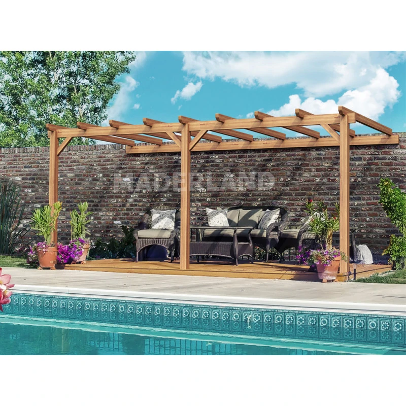 Pergola Adossée En Bois Lamellé-collé 300x300cm Palma – Maderland 1 Pergola Adossée En Bois Lamellé-collé 300x300cm Palma – Maderland