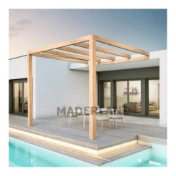 Pergola Adossée En Bois Lamellé-collé 500x400cm Burgos – Maderland