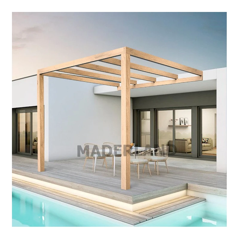 Pergola Adossée En Bois Lamellé-collé 600x400cm Burgos – Maderland 1 Pergola Adossée En Bois Lamellé-collé 600x400cm Burgos – Maderland