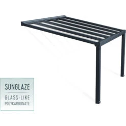 Pergola Adossée Stockholm 350x368cm Aluminium Gris Et Polycarbonate Avec Stores De Toit Rétractables – Palram - Canopia -Jardin Extérieur Boutique pergola adossee stockholm 350x368cm aluminium gris et polycarbonate avec stores de toit retractables palram 5