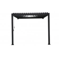 Pergola Bioclimatique Adossée En Alu Anthracite 3x3m Ombrea -Jardin Extérieur Boutique pergola bioclimatique adossee en alu anthracite 3x3m ombrea 2