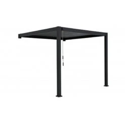 Pergola Bioclimatique Adossée En Alu Anthracite 3x3m Ombrea -Jardin Extérieur Boutique pergola bioclimatique adossee en alu anthracite 3x3m ombrea 3