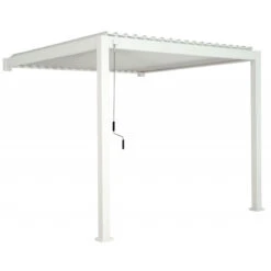 Meilleures ventes 9 Pergola Bioclimatique Adossée En Alu Blanc 3x3m Ombrea