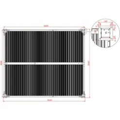 Pergola Bioclimatique Aluminium Anthracite 10,80m² Toit Avec Lames Ovales Aluminium + Rideau Gris Pour Côté 3m HABRITA -Jardin Extérieur Boutique pergola bioclimatique aluminium anthracite 1080m toit avec lames ovales aluminium rideau gris pour cote 3m habrita 2