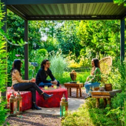 Pergola Bioclimatique Autoportante En Alu Anthracite 3.6x3.6m Ombrea -Jardin Extérieur Boutique pergola bioclimatique autoportante en alu anthracite 36x36m ombrea 2