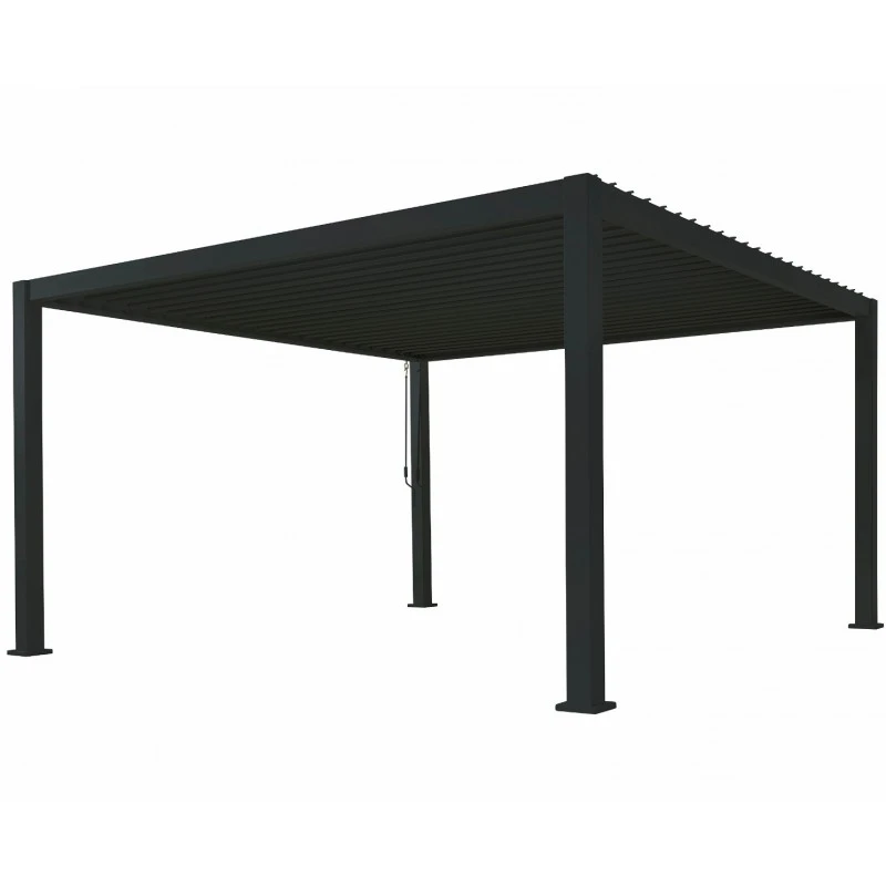 Pergola Bioclimatique Autoportante En Alu Anthracite 3x4m Ombrea 2 Pergola Bioclimatique Autoportante En Alu Anthracite 3x4m Ombrea – Image 2