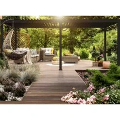 Meilleures ventes -Jardin Extérieur Boutique pergola bioclimatique autoportante en alu anthracite 3x6m ombrea 1