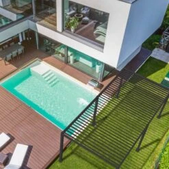 Pergola Bioclimatique Autoportante En Alu Anthracite 3x6m Ombrea -Jardin Extérieur Boutique pergola bioclimatique autoportante en alu anthracite 3x6m ombrea 5