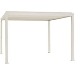 Pergola Bioclimatique Autoportante En Alu Blanc 3.6x3.6m Ombrea -Jardin Extérieur Boutique pergola bioclimatique autoportante en alu blanc 36x36m ombrea 4
