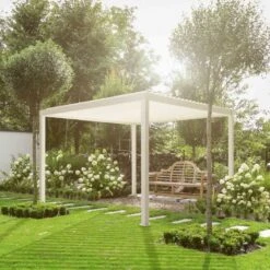 Meilleures ventes 7 Pergola Bioclimatique Autoportante En Alu Blanc 3x3m Ombrea