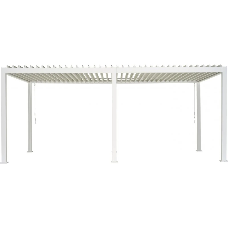 Pergola Bioclimatique Autoportante En Alu Blanc 3x6m Ombrea 3 Pergola Bioclimatique Autoportante En Alu Blanc 3x6m Ombrea – Image 3