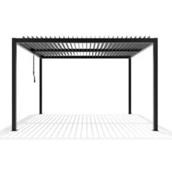 Pergola Bioclimatique Autoportante En Aluminium Anthracite 4x4m - X-METAL -Jardin Extérieur Boutique pergola bioclimatique autoportante en aluminium anthracite 4x4m x metal 3