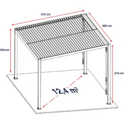 Pergola Bioclimatique En Aluminium Avec Lames Orientables Blanches TRAMONTO - DCB Garden 7 Pergola Bioclimatique En Aluminium Avec Lames Orientables Blanches TRAMONTO - DCB Garden -Jardin Extérieur Boutique pergola bioclimatique en aluminium avec lames orientables blanches tramonto dcb garden 3