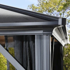 Pergola De Jardin Meridien 365x485cm En Aluminium Anthracite Et Polycarbonate 8mm – SOJAG -Jardin Extérieur Boutique pergola de jardin meridien en aluminium anthracite et polycarbonate 8mm sojag 4