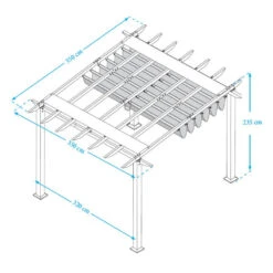 Pergola En Aluminium Blanc 350x350cm Florida – PARAGON OUTDOOR 8 Pergola En Aluminium Blanc 350x350cm Florida – PARAGON OUTDOOR -Jardin Extérieur Boutique pergola en aluminium blanc 350x350cm florida paragon outdoor 2
