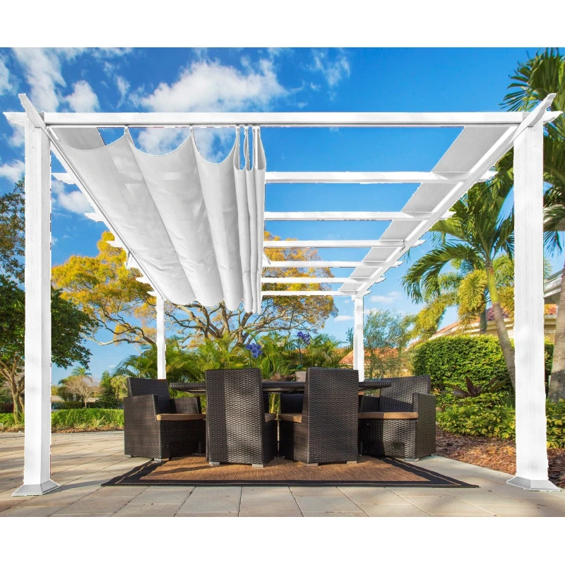 Pergola En Aluminium Blanc 350x350cm Florida – PARAGON OUTDOOR 1 Pergola En Aluminium Blanc 350x350cm Florida – PARAGON OUTDOOR