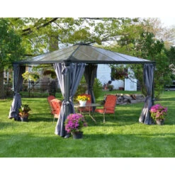 Pérgola De Aluminio Y Policarbonato 360x360cm Palermo™ 3600 - Canopia -Jardin Extérieur Boutique pergola en aluminium et polycarbonate 360x360cm palermo 3600 canopia 5