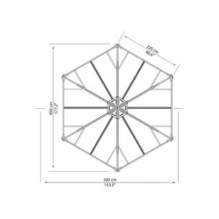 Pergola En Aluminium Et Polycarbonate Monaco™ 450x390cm - Palram - Canopia -Jardin Extérieur Boutique pergola en aluminium et polycarbonate monaco 450x390cm palram 4