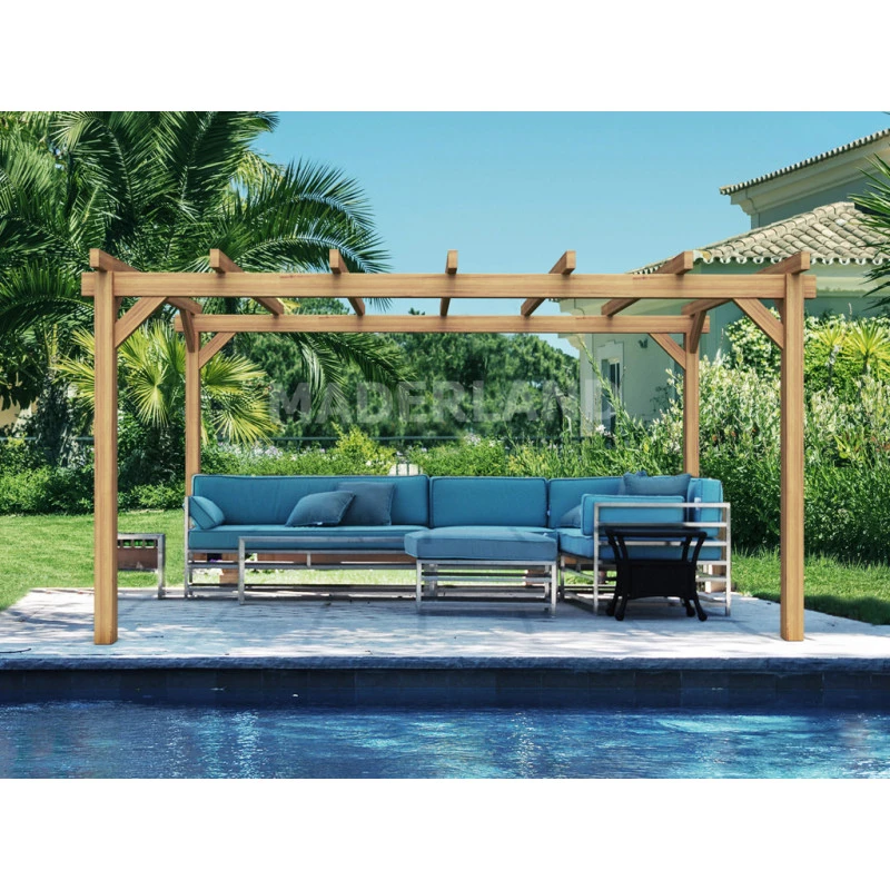 Pergola En Bois Lamellé-collé 600x400cm Valencia – Maderland 1 Pergola En Bois Lamellé-collé 600x400cm Valencia – Maderland