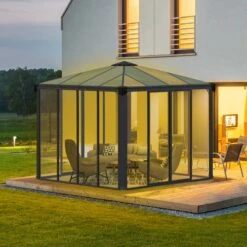 Pergola Fermée En Aluminium Et Polycarbonate Ledro 3600 - Canopia -Jardin Extérieur Boutique pergola fermee en aluminium et polycarbonate ledro 3600 canopia 1