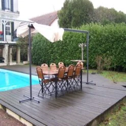Pergola Marquise En Acier Anthracite 9m² Toile Pivotante Extensible En Polyester 200gr/m² écru - HABRITA 11 Pergola Marquise En Acier Anthracite 9m² Toile Pivotante Extensible En Polyester 200gr/m² écru - HABRITA -Jardin Extérieur Boutique pergola marquise en acier anthracite 9m toile pivotante extensible en polyester 200grm ecru habrita 5