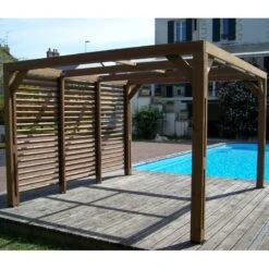 Meilleures ventes 15 Pergola THERMAUVENT 10,67m² Paroi Avec Ventelles Mobiles HABRITA
