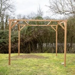 Pergola THONON 8,88m² En Bois Thermo Chauffé Sans Couverture HABRITA -Jardin Extérieur Boutique pergola thonon 888m en bois thermo chauffe sans couverture habrita 5