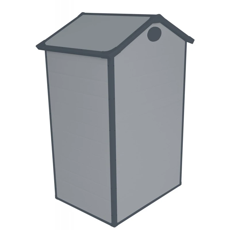 Petit Abri De Jardin En Résine Gris 1,34m² + Kit De Fondation - JOBU 4 Petit Abri De Jardin En Résine Gris 1,34m² + Kit De Fondation - JOBU – Image 4