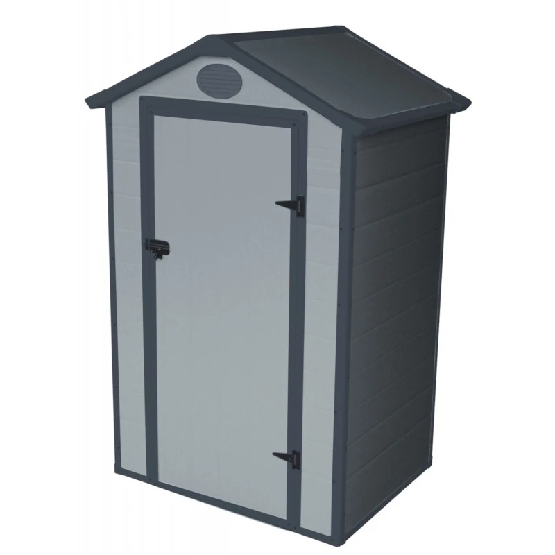 Petit Abri De Jardin En Résine Gris 1,34m² + Kit De Fondation - JOBU 6 Petit Abri De Jardin En Résine Gris 1,34m² + Kit De Fondation - JOBU – Image 6