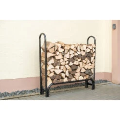 Porte-bûches 120cm En Acier Capacité De Charge De 500kg Avec Couverture - Shelter Logic -Jardin Extérieur Boutique porte buches 120cm en acier capacite de charge de 500kg avec couverture shelter logic 2