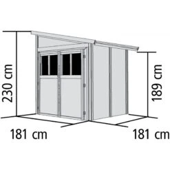 Remise Adossée Juist 2 En Bois Certifié 3,28m² - Karibu