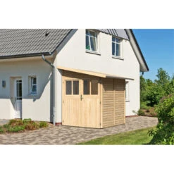 Remise Adossée Juist 2 En Bois Certifié 3,28m² - Karibu -Jardin Extérieur Boutique remise adossee juist 2 en bois certifie 328m karibu 9