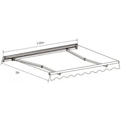 Store Banne Manuel 295x200cm EASY Toile Polyester Beige - X-METAL -Jardin Extérieur Boutique store banne manuel 295x200cm easy toile polyester beige x metal 2