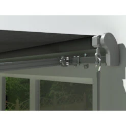 Store Banne Manuel 295x200cm EASY Toile Polyester Grise - X-METAL -Jardin Extérieur Boutique store banne manuel 295x200cm easy toile polyester grise x metal 2