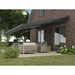 Store Banne Motorisé 295x200cm DECO Toile Polyester Grise - X-METAL