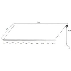 Store Banne Motorisé 350x250cm EASY Toile Polyester Grise - X-METAL -Jardin Extérieur Boutique store banne motorise 350x250cm easy toile polyester grise x metal 2