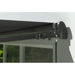Store Banne Motorisé 395x300cm EASY Toile Polyester Grise - X-METAL -Jardin Extérieur Boutique store banne motorise 395x300cm easy toile polyester grise x metal 3